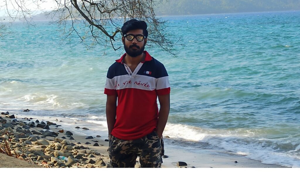 Image represents individual by a Indian Coastline